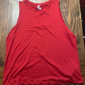 Fabletics Blake Open Back Tank Red NWOT
